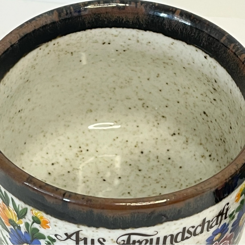 Vintage German Floral Ceramic Mugs Set - Brown and White - Picture 5 of 12